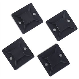 Qyrugcxs 100 pieces auto-adhesif cable attache base support 20 x 20 x 6mm