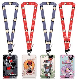 4pcs Mouse Porte Badge avec Cordon