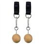 Kioball Poignée en Bois Pull Up Ball Grip Renforcement des Doigts Exerciseur Bras Force Musculaire Entraînement Escalade Fitness