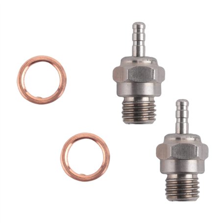 SRMAN 2 PièCes Bougies de PréChauffage Hot Spark PièCes de Moteur Accessoires pour Camion Nitro Remplacer OS RC Voiture 70117