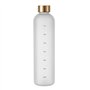 Cpolebev Bouteille d'eau 1L avec Marqueur de Temps 32 OZ Motivational RéUtilisable Fitness Sports ÉTanche Bouteille en Plastique