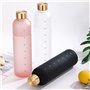 Cpolebev Bouteille d'eau 1L avec Marqueur de Temps 32 OZ Motivational RéUtilisable Fitness Sports ÉTanche Bouteille en Plastique