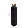 Cpolebev Bouteille d'eau 1L avec Marqueur de Temps 32 OZ Motivational RéUtilisable Fitness Sports ÉTanche Bouteille en Plastique