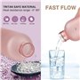 Cpolebev Bouteille d'eau 1L avec Marqueur de Temps 32 OZ Motivational RéUtilisable Fitness Sports ÉTanche Bouteille en Plastique