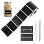 300 pcs autocollant étiquettes tableau noir, Étiquettes d'étiquettes de pot de rangement de cuisine d'étiquettes de pot d'épices
