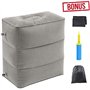 Oreiller de Voyage gonflables Repose-Pieds portatif Coussin Gonflable, pour Le Repos de Pied sur des Avions Parfait pour Voyager