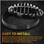 KaTur - Grille de protection noire pour phare - Aluminium - 14,5 cm - Pour Harley