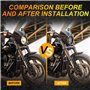 KaTur - Grille de protection noire pour phare - Aluminium - 14,5 cm - Pour Harley