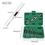 Dissolvant de vis endommagé et Ensemble d'extracteur, 4EVERHOPE 11 pcs/ensemble Forets à extracteur de vis avec une clé de maint