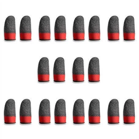 LIXSAZSE 10 paires de manches de jeu mobiles du bout des doigts respirantes anti-dérapantes écran tactile couverture de jeu gant