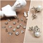 TOAOB 20pcs Fermoirs de Boucles d'oreilles en Plaqué Argent Hypoallergénique 4.45 x 5.85mm en Forme de Papillon Support Sécurisé