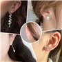 TOAOB 20pcs Fermoirs de Boucles d'oreilles en Plaqué Argent Hypoallergénique 4.45 x 5.85mm en Forme de Papillon Support Sécurisé
