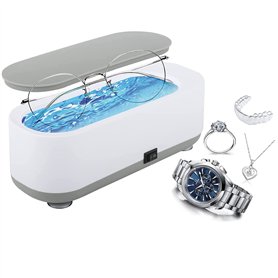 Nettoyeur à ultrasons pour lunettes - Appareil de nettoyage à ultrasons - Bain à ultrasons - 45 000 Hz - Nettoyeur à ultrasons -