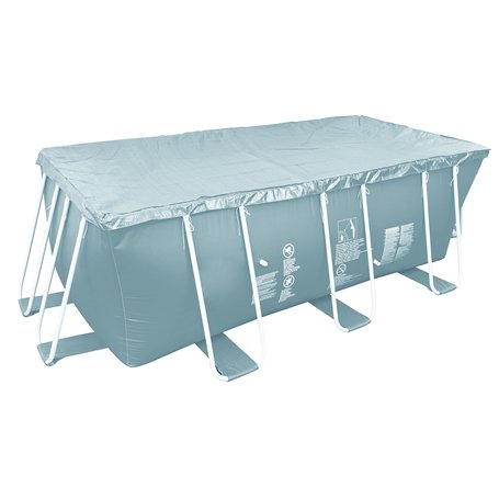 Avenli Couverture de Piscine bâche à ossature en Acier 384 x 181 cm