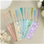 BETESSIN Lot de 12 Marque-pages Branche de Fleur en Papier avec Pompon Bookmarks Marqueur Livre Cadeau pour Enseignants Étudiant