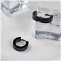 Boucles d'oreilles homme/femme LEEQ acier inoxydable noir argent mat 4mm / 12mm Boucle d'oreille classique 2stk, 4 Unité (Lot de