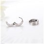 Boucles d'oreilles homme/femme LEEQ acier inoxydable noir argent mat 4mm / 12mm Boucle d'oreille classique 2stk, 4 Unité (Lot de