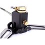 Prettyui Pompe manuelle à 3 étapes pour étrier, pompe à main, jauge de filtre à gaz, fusil à air comprimé 4500 psi, joint pliabl