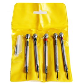 LLF Lot de 5 tournevis de précision pour réparation de montre bracelet avec 5 lames supplémentaires