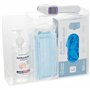 KOEMEHR Boîte de rangement en acrylique pour masque et gel désinfectant pour les mains, support mural ou comptoir, station d'hyg