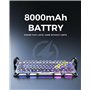GravaStar Mercury K1 Pro Clavier de jeu BT5.0/2.4G/USB-C, 75 % Gasket Clavier mécanique remplaçable à chaud sans fil avec rétroé