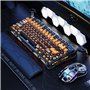 GravaStar Mercury K1 Pro Clavier de jeu BT5.0/2.4G/USB-C, 75 % Gasket Clavier mécanique remplaçable à chaud sans fil avec rétroé
