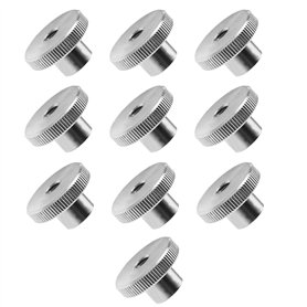 Create idea Lot de 10 écrous moletés M6 - Filetage femelle - En acier inoxydable 304 - Avec poignée ronde - DIN 466