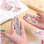 DERAYEE Marque Page Plume,un Pièces Marque Page Marque Page Métal Pour Marque De Lecture, Cadeau Pour Enfants Et Étudiants