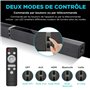 HoYLluDLL TV Bluetooth Soundbar, 32 pouces amovible 2 en 1 Sound Bar pour TV avec son puissant, Haut-parleurs pour TV Home Ciném