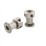 2pcs mxl Type de distribution de la courroie poulie 15T 7 mm Largeur de courroie 3/3