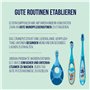 Jordan ® Step 3 Lot de 2 brosses à dents pour enfant de 6 à 9 ans, poils souples, double poignée ergonomique et sans BPA, rose