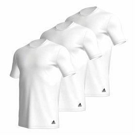 T-shirt à manches courtes homme Adidas Ss Tee Crew Active Core Cotton Blanc 3 Unités
