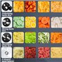 URJWAN Coupe Legumes Electrique, Coupe-LéGumes éLectrique en Cubes avec Grille à 5 Cubes Capacité De 5000 ML Hachoir à Fruits Et