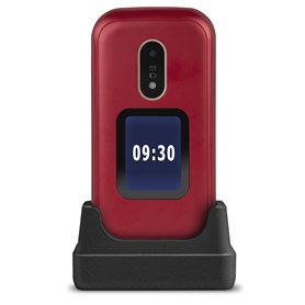 Doro 6060 - Téléphone 2G à Clapet Débloqué pour Seniors - Grandes Touches - Touche d'Assistance avec GPS - Socle Chargeur Inclus