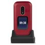 Doro 6060 - Téléphone 2G à Clapet Débloqué pour Seniors - Grandes Touches - Touche d'Assistance avec GPS - Socle Chargeur Inclus