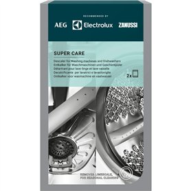 AEG M3GCP300 9029799286 Super Care Détartrant pour machines à laver et lave-vaisselle Contient 2 sachets.