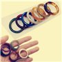 XHBTS 12 Pcs Résine Coloré Large Épais Dôme Knuckle Doigt Empilable Joint Anneau Rétro Acrylique Transparent Vintage Bijoux Part