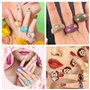XHBTS 12 Pcs Résine Coloré Large Épais Dôme Knuckle Doigt Empilable Joint Anneau Rétro Acrylique Transparent Vintage Bijoux Part