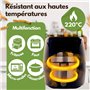 Papier cuisson air fryer 125pcs-20 cm compatible avec Cosori et Cecotec 5,5/6 litres, Moules pour friteuse à air et four, Access
