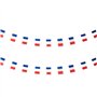 Drapeau France 40 pièces Drapeau France Guirlande France 11.4M Fanions France Drapeau National Drapeau Drapeau Européen 14x21cm