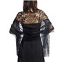 Ocobudbxw Femmes des années 1920 écharpe enveloppes évider Crochet Floral Dentelle frangé Glands Mariage Cape soirée Vintage châ