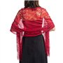 Ocobudbxw Femmes des années 1920 écharpe enveloppes évider Crochet Floral Dentelle frangé Glands Mariage Cape soirée Vintage châ