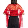 Ocobudbxw Femmes des années 1920 écharpe enveloppes évider Crochet Floral Dentelle frangé Glands Mariage Cape soirée Vintage châ