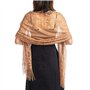 Ocobudbxw Femmes des années 1920 écharpe enveloppes évider Crochet Floral Dentelle frangé Glands Mariage Cape soirée Vintage châ