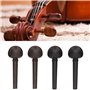 Pièces de Violon 4/4, Chevilles de Réglage en ébène, Embout de Mentonnière avec Accordeurs, Kit de Poteau Sonore pour Violons de