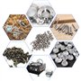 Tiiyee Boules De Polissage d'acier Inoxydable, Perles Polie Goupilles Support Culbutage Brunissage Surface Lisse Ovale Boule Acc