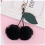 Chenxi Studio Porte-clés pour femmes et filles, porte-clés en forme de cerise, accessoire de sac, texture pelucheuse, décoration