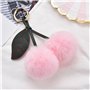 Chenxi Studio Porte-clés pour femmes et filles, porte-clés en forme de cerise, accessoire de sac, texture pelucheuse, décoration