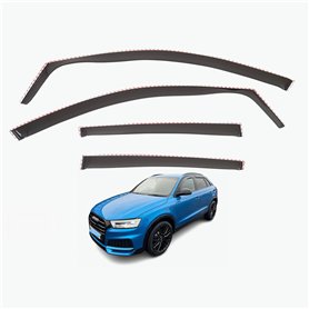 Lot de 4 déflecteurs d'air compatibles avec Audi Q3 SQ3 RS Q3 2011 2012 2013 2014 2015 2016 2017 2018.