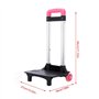 JSGHGDF Chariot à roulettes pliable à 2 roues en alliage d'aluminium durable pour étudiant, sac à main pour sac d'école, rose vi